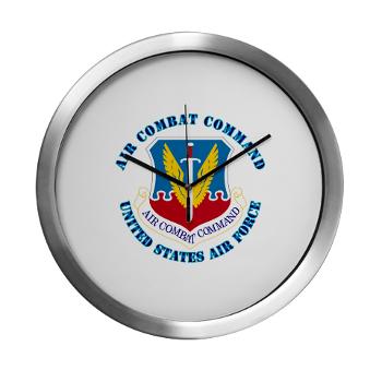ACC - M01 - 03 - Air Combat Command with Text - Modern Wall Clock