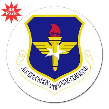 AETC - M01 - 01 - Air Education and Training Command - 3" Lapel Sticker (48 pk)