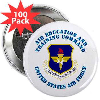 AETC - M01 - 01 - Air Education and Training Command with Text - 2.25" Button (100 pack)