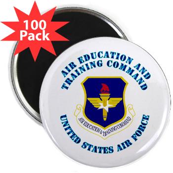 AETC - M01 - 01 - Air Education and Training Command with Text - 2.25" Magnet (100 pack)