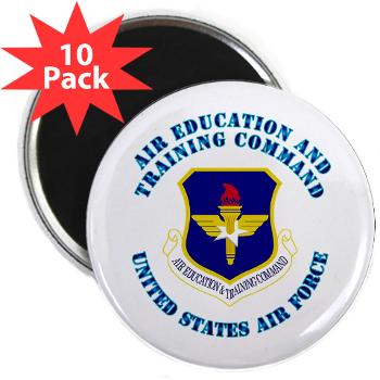 AETC - M01 - 01 - Air Education and Training Command with Text - 2.25" Magnet (10 pack)