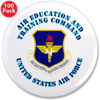 AETC - M01 - 01 - Air Education and Training Command with Text - 3.5" Button (100 pack)