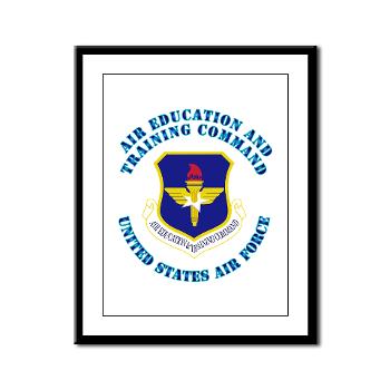 AETC - M01 - 02 - Air Education and Training Command with Text - Framed Panel Print