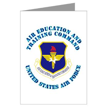 AETC - M01 - 02 - Air Education and Training Command with Text - Greeting Cards (Pk of 10)
