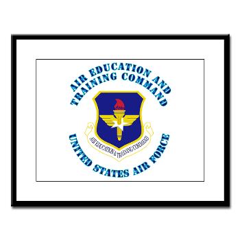 AETC - M01 - 02 - Air Education and Training Command with Text - Large Framed Print
