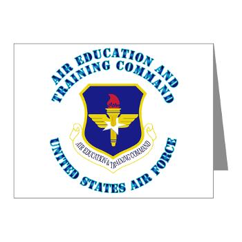 AETC - M01 - 02 - Air Education and Training Command with Text - Note Cards (Pk of 20)