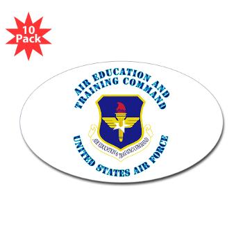 AETC - M01 - 01 - Air Education and Training Command with Text - Sticker (Oval 10 pk)