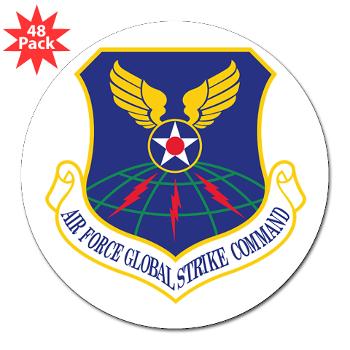 AFGSC - M01 - 01 - Air Force Global Strike Command - 3" Lapel Sticker (48 pk)