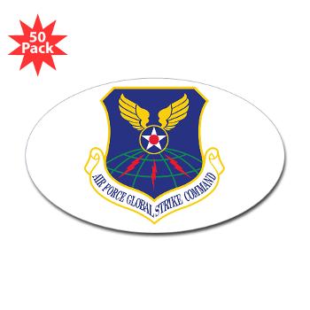 AFGSC - M01 - 01 - Air Force Global Strike Command - Sticker (Oval 50 pk)