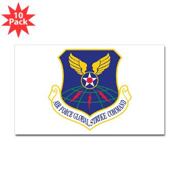 AFGSC - M01 - 01 - Air Force Global Strike Command - Sticker (Rectangle 10 pk)