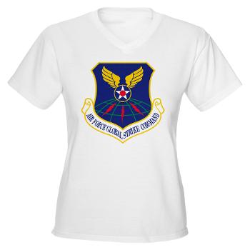 AFGSC - A01 - 04 - Air Force Global Strike Command - Women's V-Neck T-Shirt - Click Image to Close