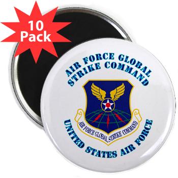 AFGSC - M01 - 01 - Air Force Global Strike Command with Text - 2.25" Magnet (10 pack)