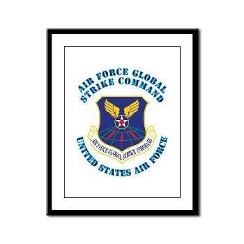 AFGSC - M01 - 02 - Air Force Global Strike Command with Text - Framed Panel Print