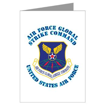 AFGSC - M01 - 02 - Air Force Global Strike Command with Text - Greeting Cards (Pk of 10)