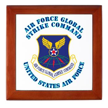 AFGSC - M01 - 03 - Air Force Global Strike Command with Text - Keepsake Box