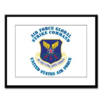 AFGSC - M01 - 02 - Air Force Global Strike Command with Text - Large Framed Print