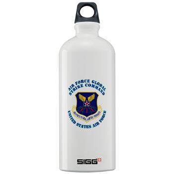 AFGSC - M01 - 03 - Air Force Global Strike Command with Text - Sigg Water Bottle 1.0L