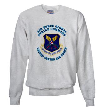 AFGSC - A01 - 03 - Air Force Global Strike Command with Text - Sweatshirt - Click Image to Close