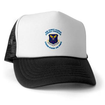 AFGSC - A01 - 02 - Air Force Global Strike Command with Text - Trucker Hat