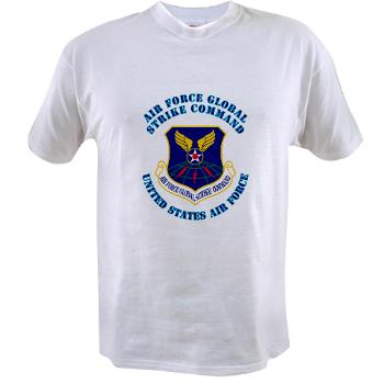 AFGSC - A01 - 04 - Air Force Global Strike Command with Text - Value T-shirt
