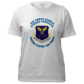 AFGSC - A01 - 04 - Air Force Global Strike Command with Text - Women's T-Shirt - Click Image to Close