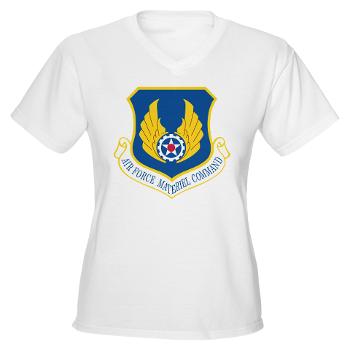 AFMC - A01 - 04 - Air Force Materiel Command - Women's V-Neck T-Shirt