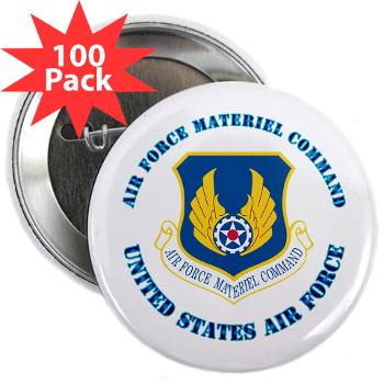 AFMC - M01 - 01 - Air Force Materiel Command with Text - 2.25" Button (100 pack)