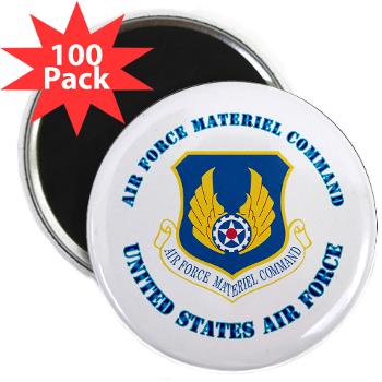 AFMC - M01 - 01 - Air Force Materiel Command with Text - 2.25" Magnet (100 pack)