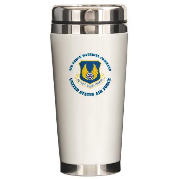 AFMC - M01 - 03 - Air Force Materiel Command with Text - Ceramic Travel Mug
