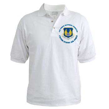 AFMC - A01 - 04 - Air Force Materiel Command with Text - Golf Shirt