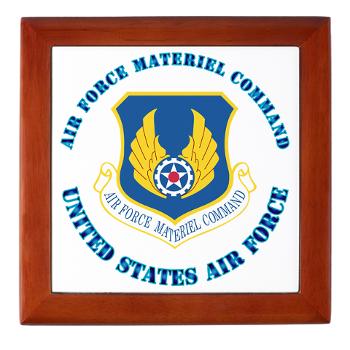 AFMC - M01 - 03 - Air Force Materiel Command with Text - Keepsake Box