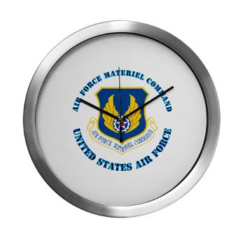 AFMC - M01 - 03 - Air Force Materiel Command with Text - Modern Wall Clock