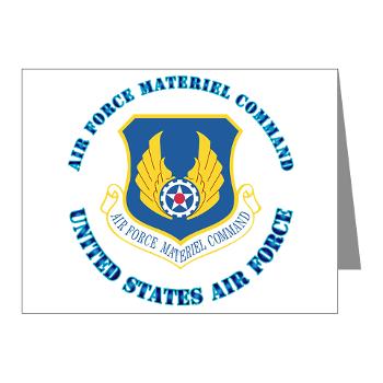 AFMC - M01 - 02 - Air Force Materiel Command with Text - Note Cards (Pk of 20)