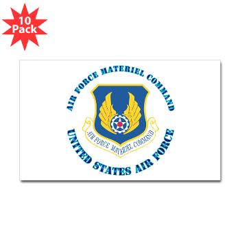 AFMC - M01 - 01 - Air Force Materiel Command with Text - Sticker (Rectangle 10 pk)