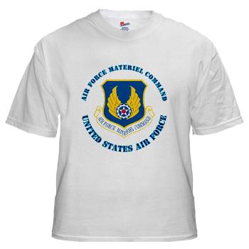 AFMC - A01 - 04 - Air Force Materiel Command with Text - White t-Shirt1