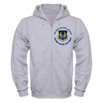 AFMC - A01 - 03 - Air Force Materiel Command with Text - Zip Hoodie