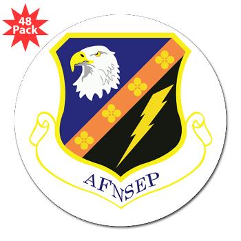 AFNSEP - M01 - 01 - Air Force National Security Emergency Preparedness - 3" Lapel Sticker (48 pk)