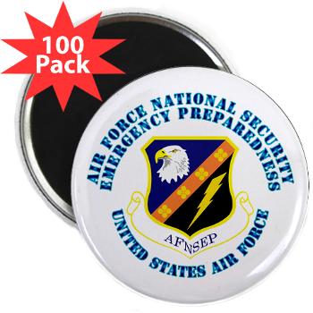 AFNSEP - M01 - 01 - Air Force National Security Emergency Preparedness with Text - 2.25" Magnet (100 pack)