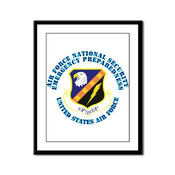 AFNSEP - M01 - 02 - Air Force National Security Emergency Preparedness with Text - Framed Panel Print