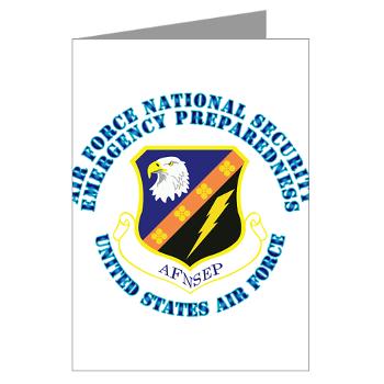 AFNSEP - M01 - 02 - Air Force National Security Emergency Preparedness with Text - Greeting Cards (Pk of 10)