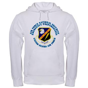 AFNSEP - A01 - 03 - Air Force National Security Emergency Preparedness with Text - Hooded Sweatshirt - Click Image to Close