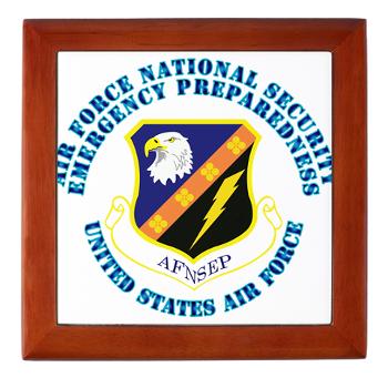 AFNSEP - M01 - 03 - Air Force National Security Emergency Preparedness with Text - Keepsake Box