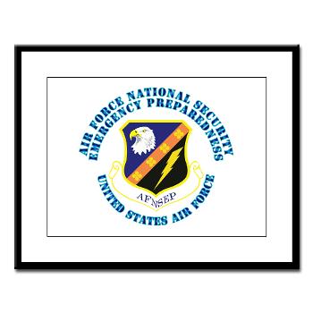 AFNSEP - M01 - 02 - Air Force National Security Emergency Preparedness with Text - Large Framed Print
