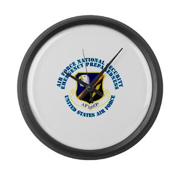 AFNSEP - M01 - 03 - Air Force National Security Emergency Preparedness with Text - Large Wall Clock