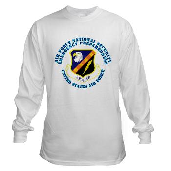 AFNSEP - A01 - 03 - Air Force National Security Emergency Preparedness with Text - Long Sleeve T-Shirt - Click Image to Close