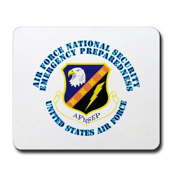AFNSEP - M01 - 03 - Air Force National Security Emergency Preparedness with Text - Mousepad