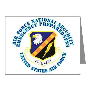 AFNSEP - M01 - 02 - Air Force National Security Emergency Preparedness with Text - Note Cards (Pk of 20)