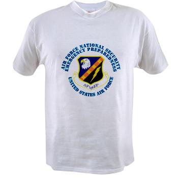 AFNSEP - A01 - 04 - Air Force National Security Emergency Preparedness with Text - Value T-shirt