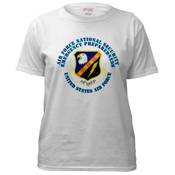 AFNSEP - A01 - 04 - Air Force National Security Emergency Preparedness with Text - Women's T-Shirt