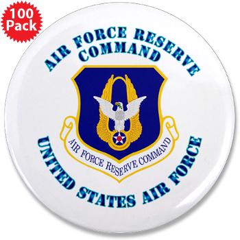 AFRC - M01 - 01 - Air Force Reserve Command with Text - 3.5" Button (100 pack)